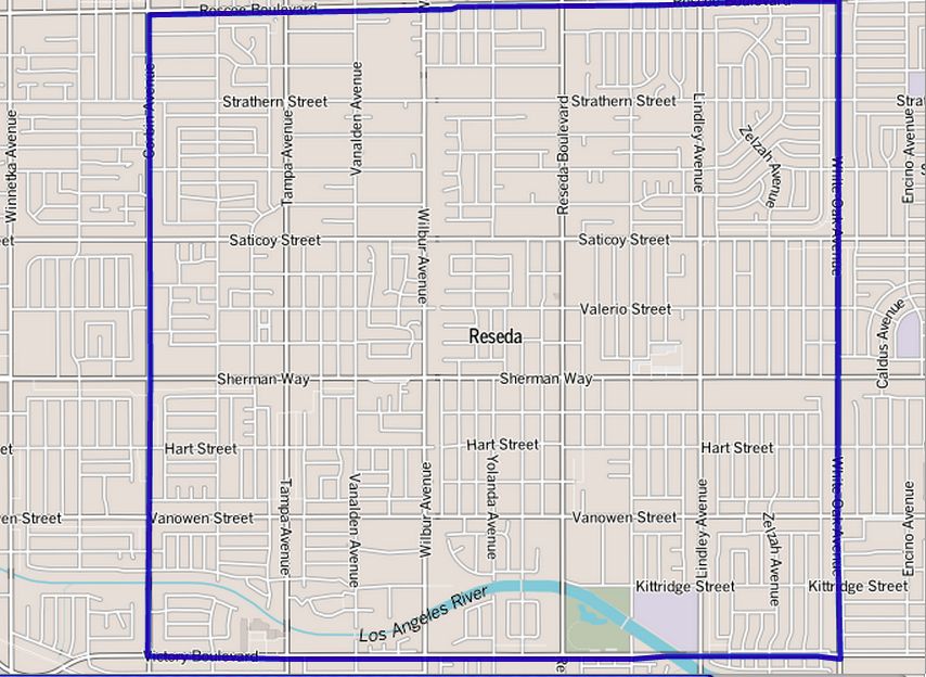 Reseda Map